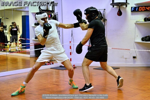 2019-05-30 Milano - pound4pound boxe gym 1020 Marco Meneghin vs Alex Avella